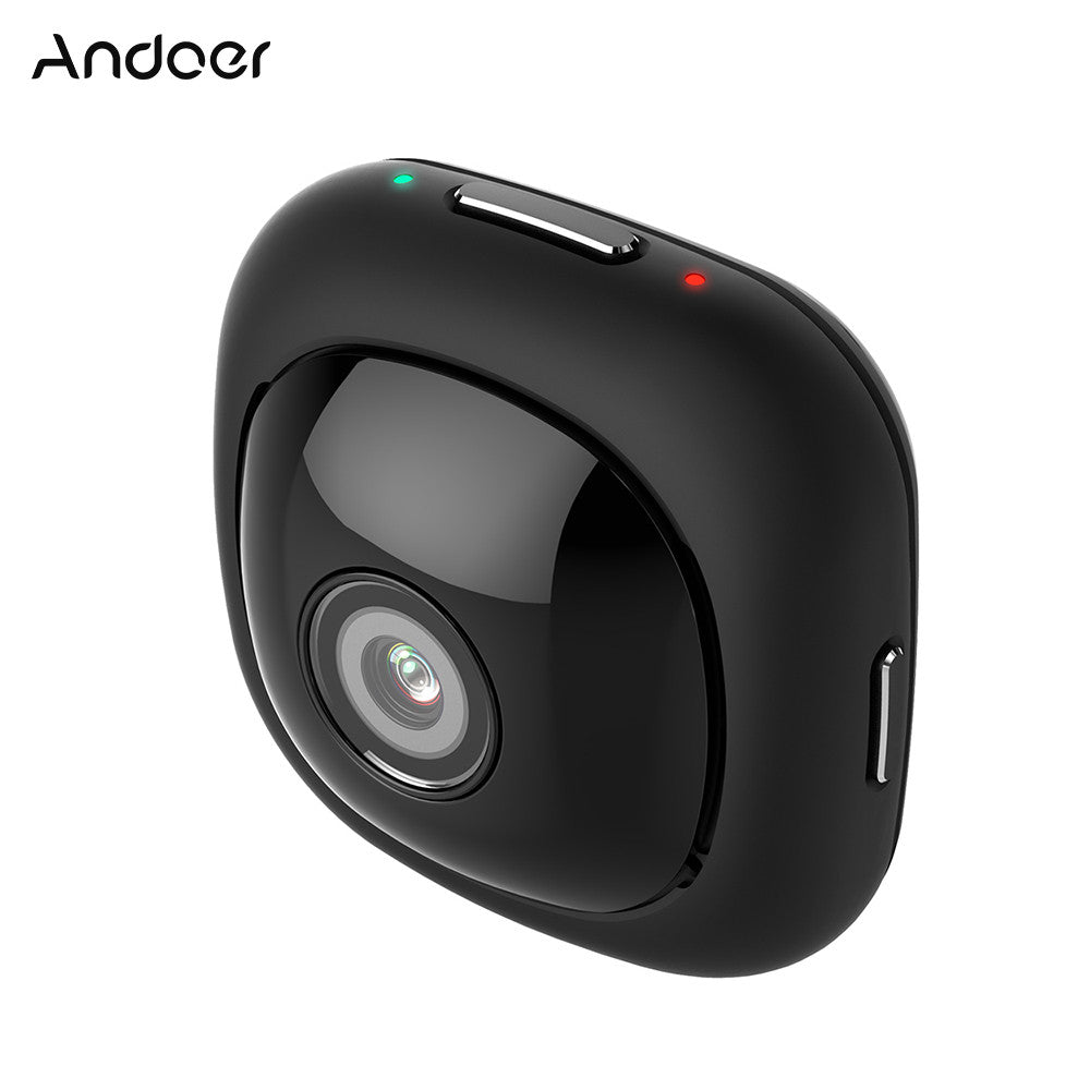 Andoer G1 Super Mini Sticky Adhesive Adsorbable Portable Compact Handy Handheld Full HD Pocket Camera 120 Degree Wide Angle 1080P 30FPS Wifi App Remote Control 8MP Auto Selfie